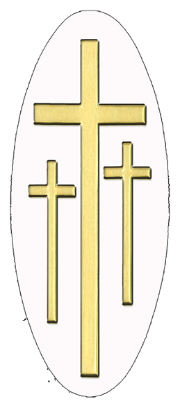 441 DA18 517 WT GD 3 Crosses White Gold